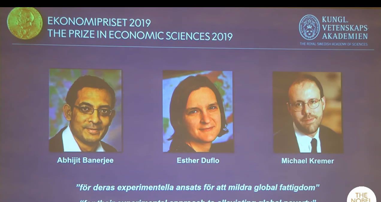 Nobel de Economia premia combate à pobreza no mundo